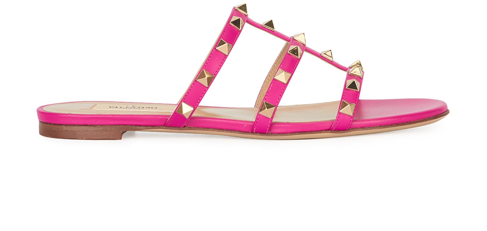 Valentino Rockstud Flat Slide Sandals Flats Designer Exchange Buy Sell Exchange