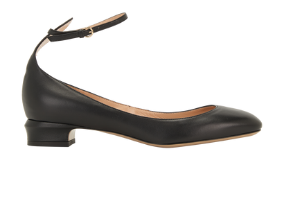 Valentino Tango Ballet Flat, &pound;375, Shoes, Black, Leather, Front view