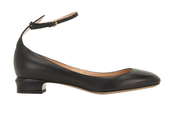 Valentino Tango Ballet Flat, Leather, Black, UK6, DB/B, 3*
