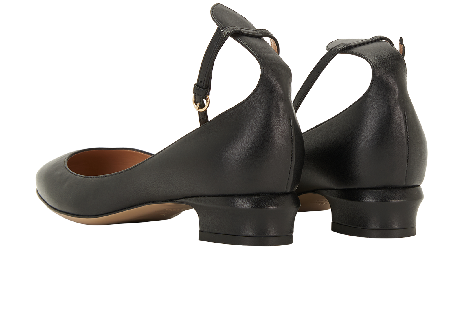 Valentino Tango Ballet Flat, &pound;375, Shoes, Black, Leather, Back view