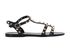 Valentino Rockstud Sandals, &pound;295, Shoes, Black, PVC, Front view