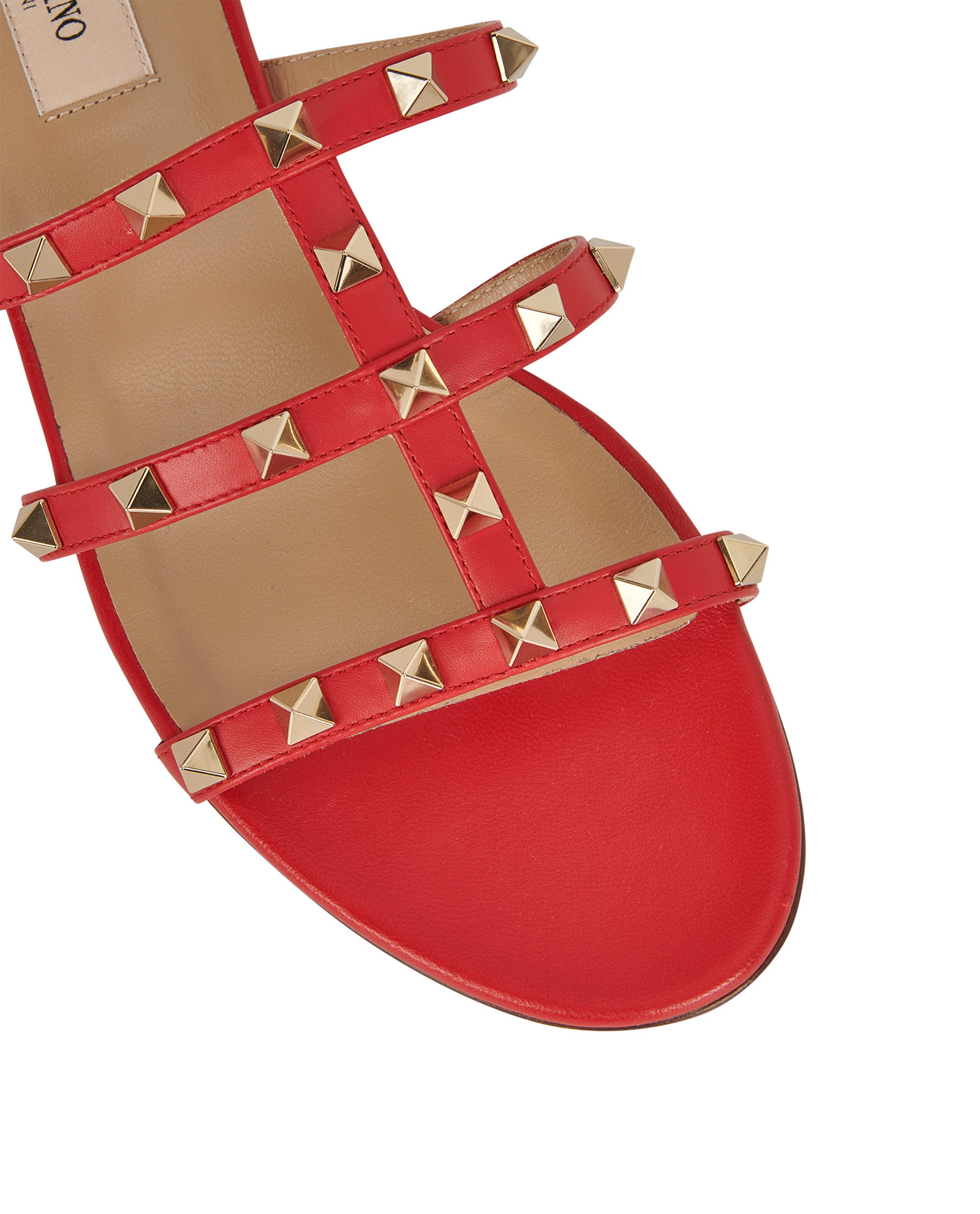 Valentino Rockstud Sandals, &pound;250, Shoes, Red, Leather, Other view