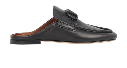 Valentino V Logo Open Back Loafers, front view
