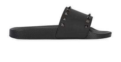 Valentino Mens Studded Slides, front view
