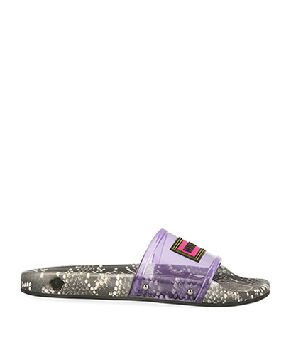 Versace Snake Printed Slides, front view