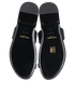 Saint Laurent Slides Sandals, &pound;195, Shoes, Black, Leather/Satin, Top view