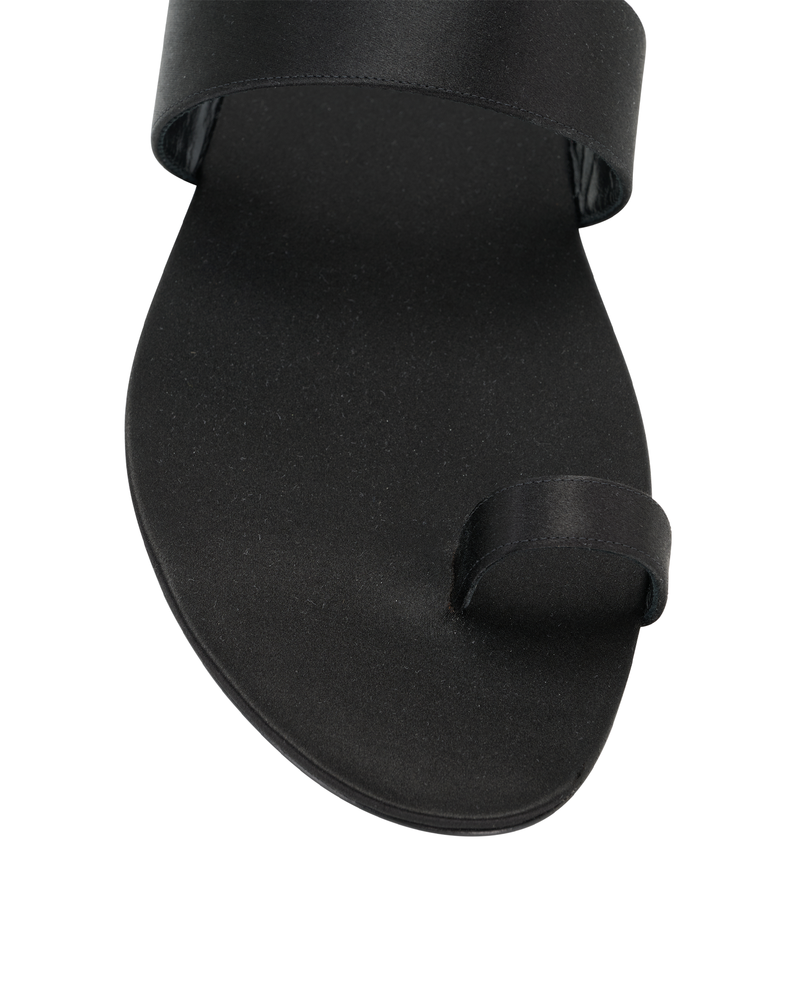 Saint Laurent Slides Sandals, &pound;195, Shoes, Black, Leather/Satin, Other view