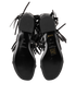 Saint Laurent Nu Pieds Fringe Studded Sandals, &pound;290, Shoes, Black, Leather, Top view