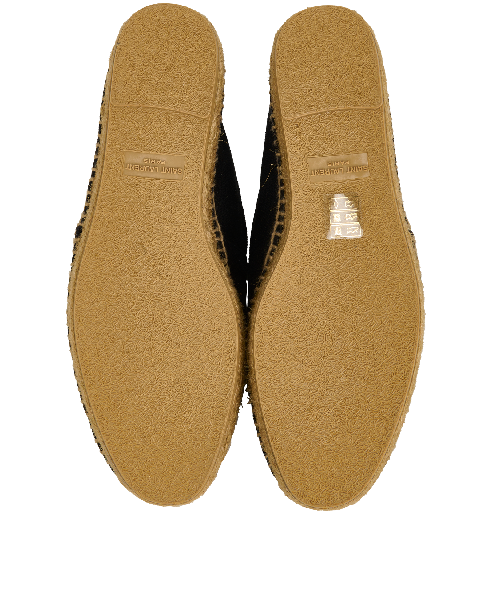Saint Laurent Logo Embroidered Espadrilles, &pound;180, Shoes, Black, Canvas, Top view