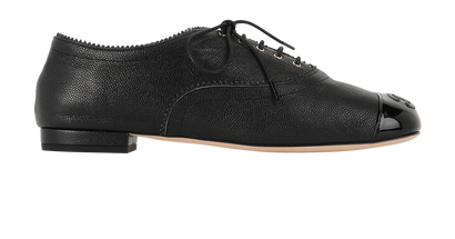 Chanel CC Logo Oxford Shoes, front view