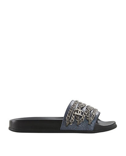 Chanel Chain Sliders, front view