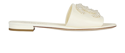 Chanel CC Pearl Mules, front view