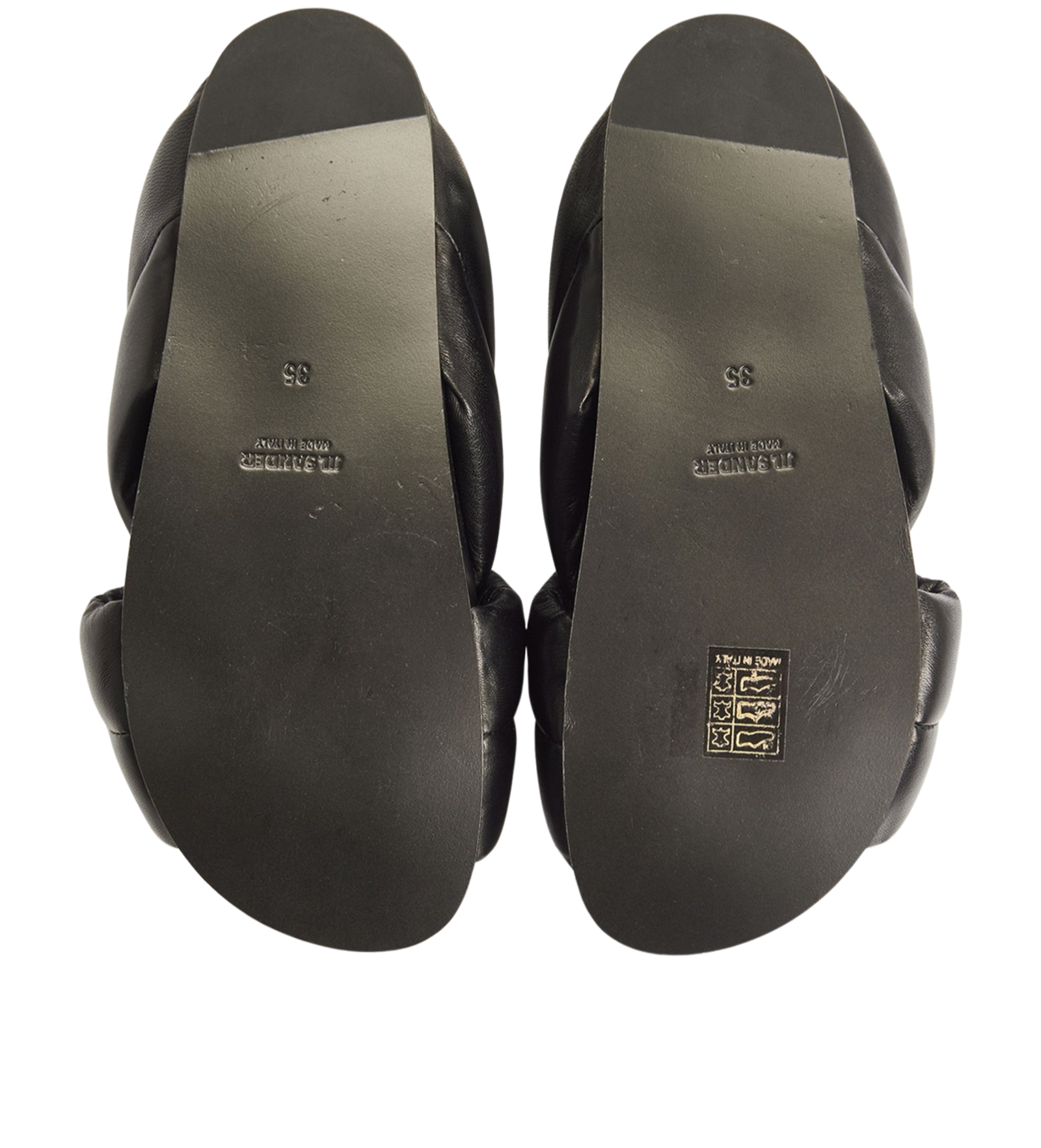 Pre-loved Jil Sander Nappa Thick Cross Strap Slide - £40