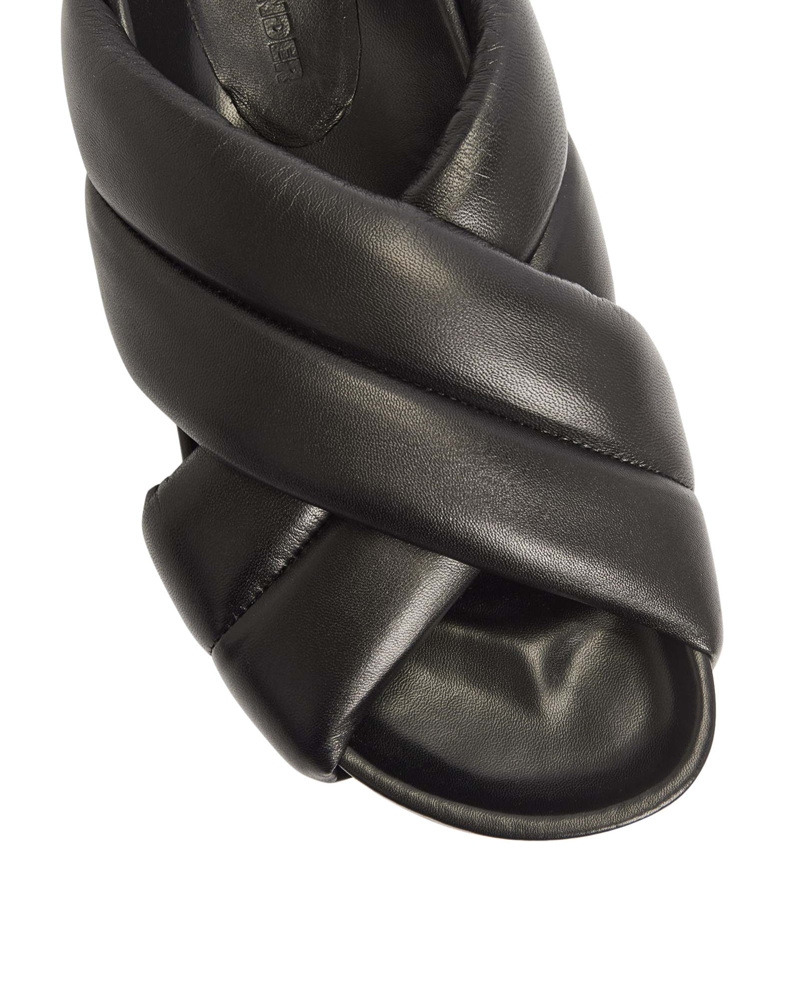 Jil Sander Nappa Thick Cross Strap Slide, &pound;40, Shoes, Black, Leather, Other view