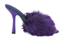 Burberry Minnie 105 Heels, Faux Fur, Purple, UK3, B/DB, 3*