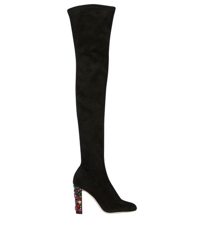 Jimmy Choo Knee High Crystal Boots, front view