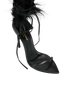 Saint Laurent Iris 105 Sandals, &pound;350, Shoes, Black, Feathers/Leather, Other view