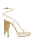 Versace Medusa Fringed Strappy Heels, front view