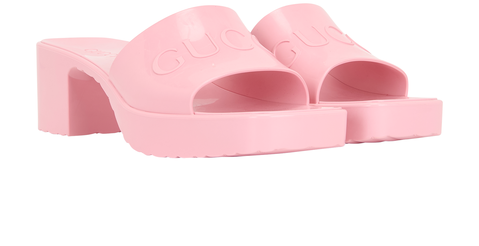 Gucci Logo Mules, &pound;175, Shoes, Pink, Rubber, Side view
