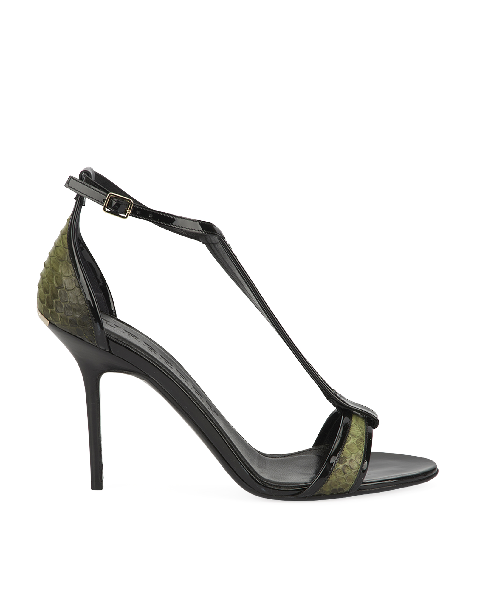 Burberry Green Python TBAR Sandals, Heels - Designer Exchange | Buy Sell  Exchange