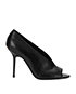 Burberry Snakeskin Leather Embossed Peep Toe Pumps, front view
