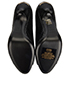 Burberry Snakeskin Leather Embossed Peep Toe Pumps, top view