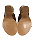 Chloe Khaki Buckle Leather Mules, top view