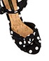 Dolce & Gabbana Polka Dot Embroidered Cork Sandals, other view
