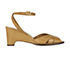 Louis Vuitton Tan Leather Wedge Sandals, front view