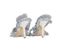 Burberry Metallic Sandals, &pound;150, Shoes, Silver, Fabric, Back view