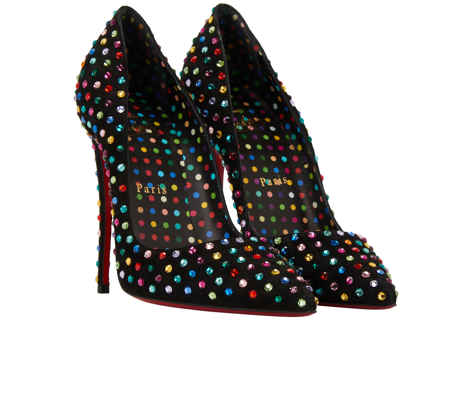 Christian Louboutin So Kate Strauss Boum 120, &pound;550, Shoes, Black, Velvet, Side view