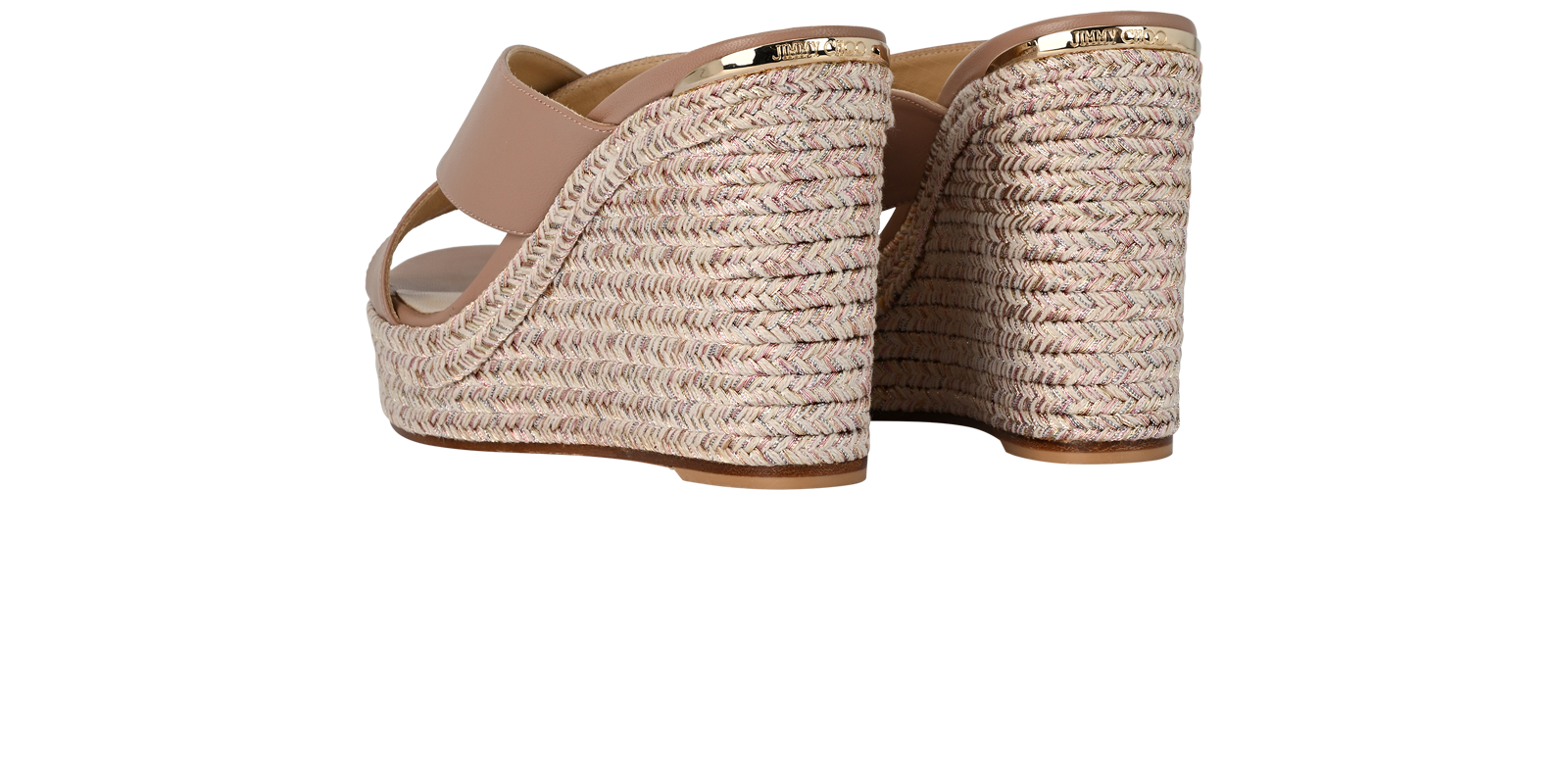 Jimmy Choo Dovina 100 Wedges, &pound;180, Shoes, Pink, Leather, Back view