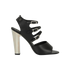 Chanel Strappy Buckle Sandals, &pound;550, Shoes, Black, Leather, Front view