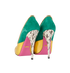 Gucci Heels, £230, Shoes, Cream/Gold/Green, Leather/Suede, Back view