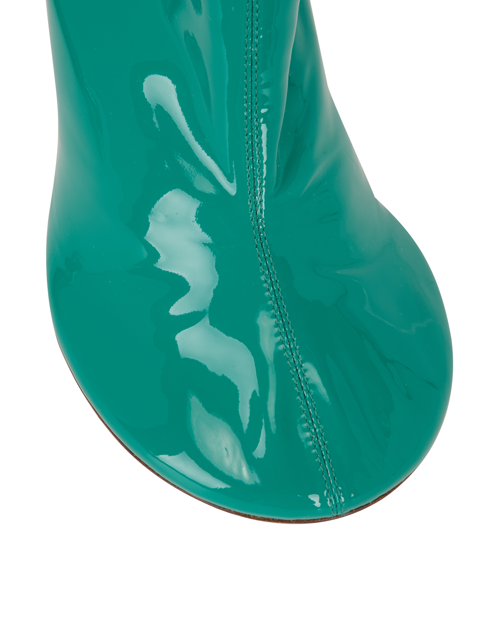 Bottega Veneta Supergloss Dot Pumps, &pound;220, Shoes, Green, Patent Leather, Other view
