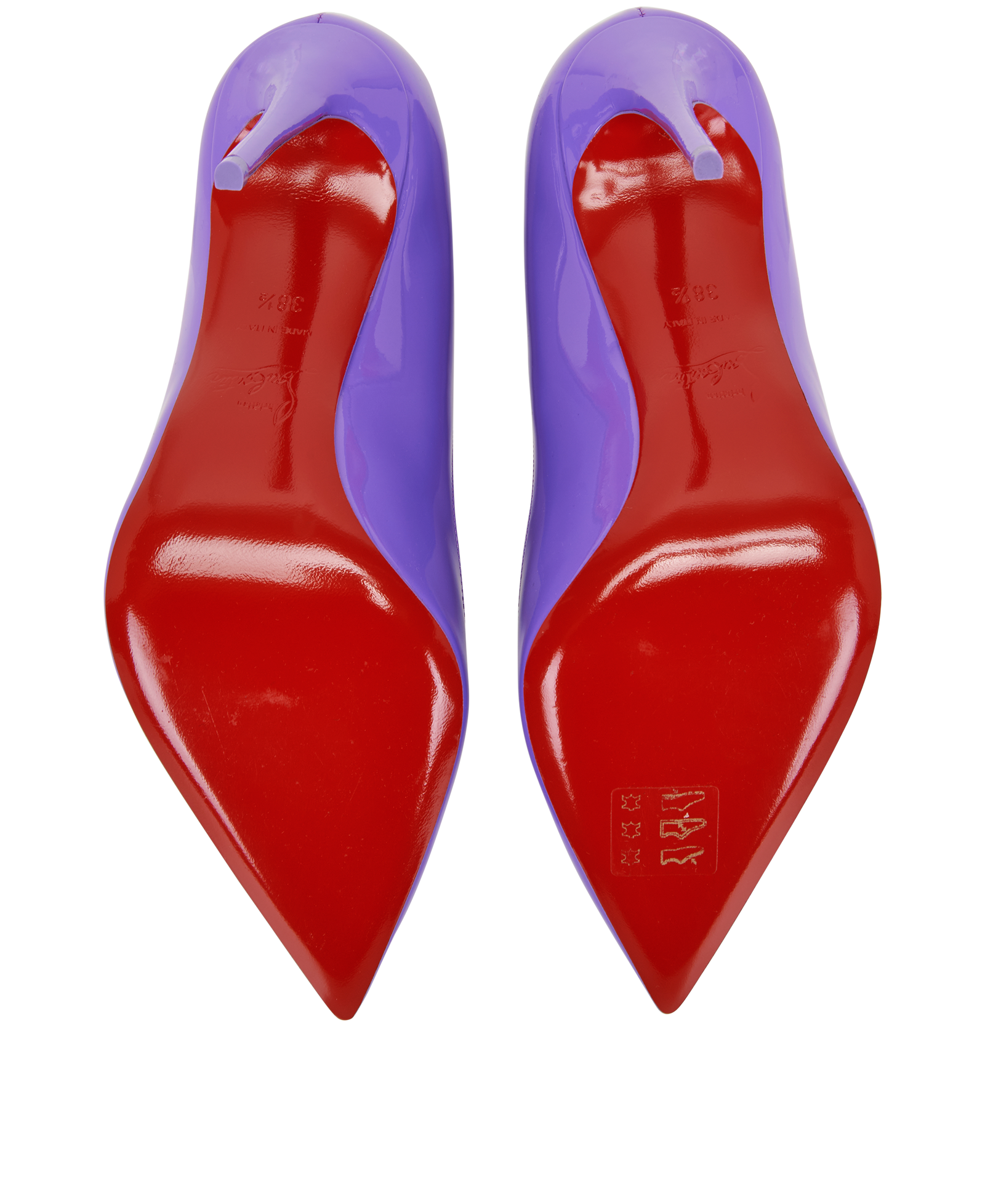 Christian Louboutin Hot Chick 100, &pound;310, Shoes, Purple, Patent Leather, Top view