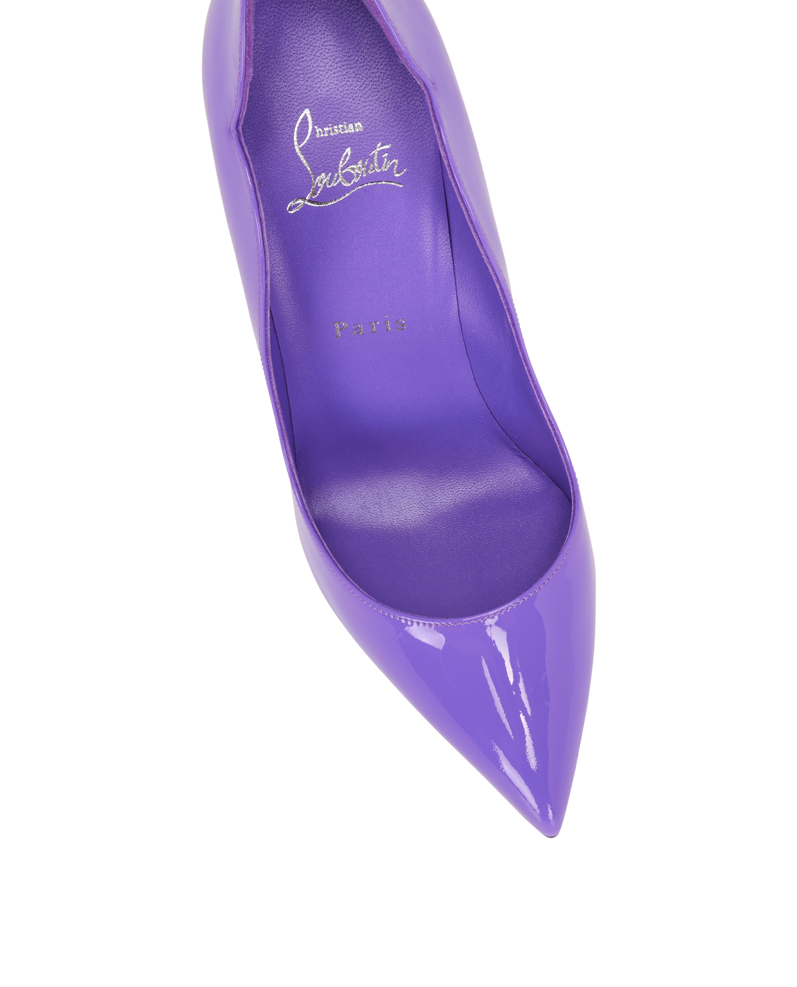 Christian Louboutin Hot Chick 100, &pound;310, Shoes, Purple, Patent Leather, Other view