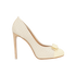 Ferragamo Bow Heels, &pound;150, Shoes, Beige, Leather, Front view