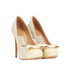 Ferragamo Bow Heels, &pound;150, Shoes, Beige, Leather, Side view