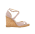 Jimmy Choo Alanah Platform Sandals, &pound;110, Shoes, Pink, Fabric, Front view