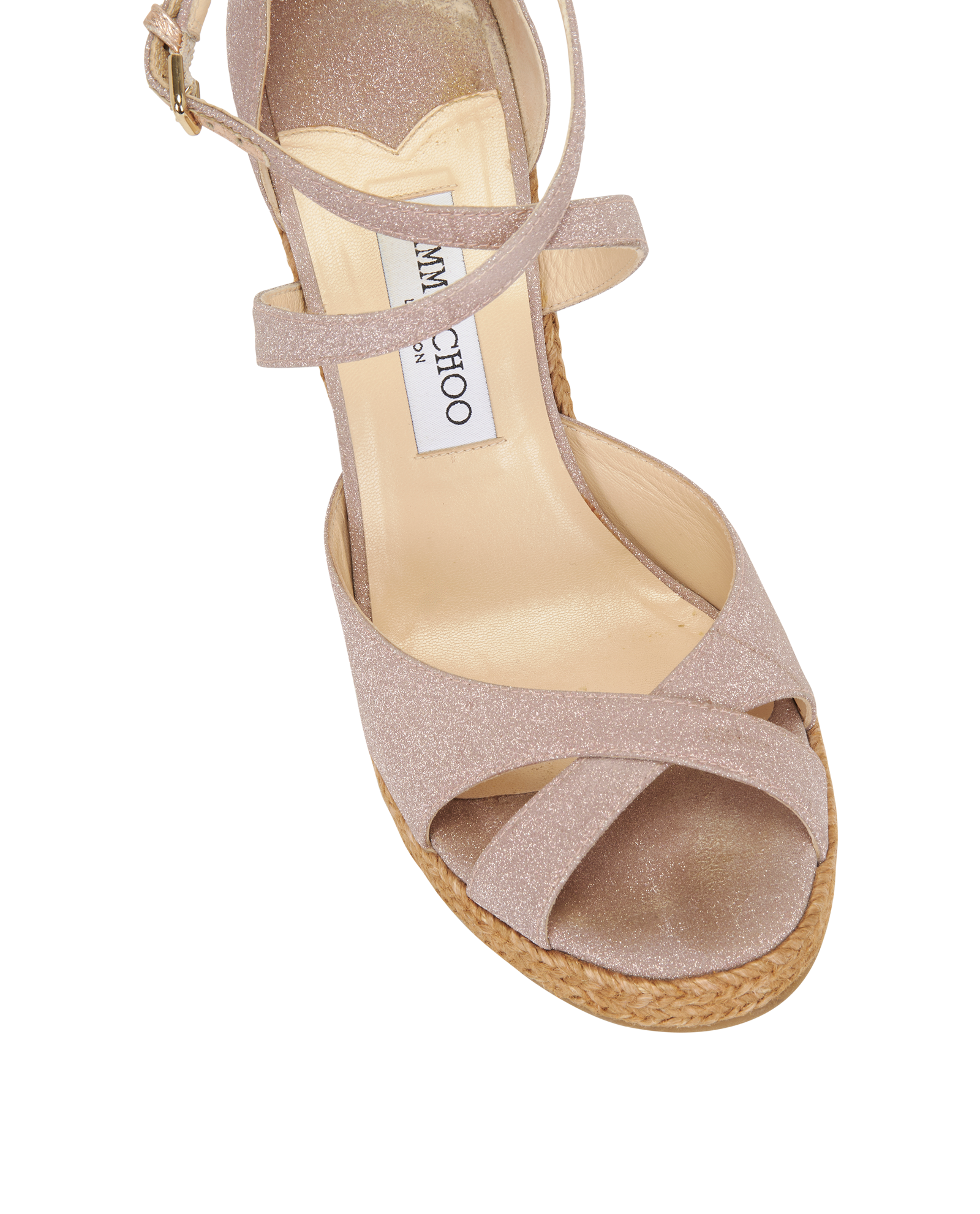 Jimmy Choo Alanah Platform Sandals, &pound;110, Shoes, Pink, Fabric, Other view