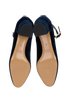 Chloe Ankle Strap Heels, &pound;150, Shoes, Navy, Velvet, Top view