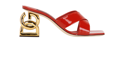 Dolce & Gabbana DG Mules. Patent, &pound;220, Shoes, Red, Patent Leather, Front view