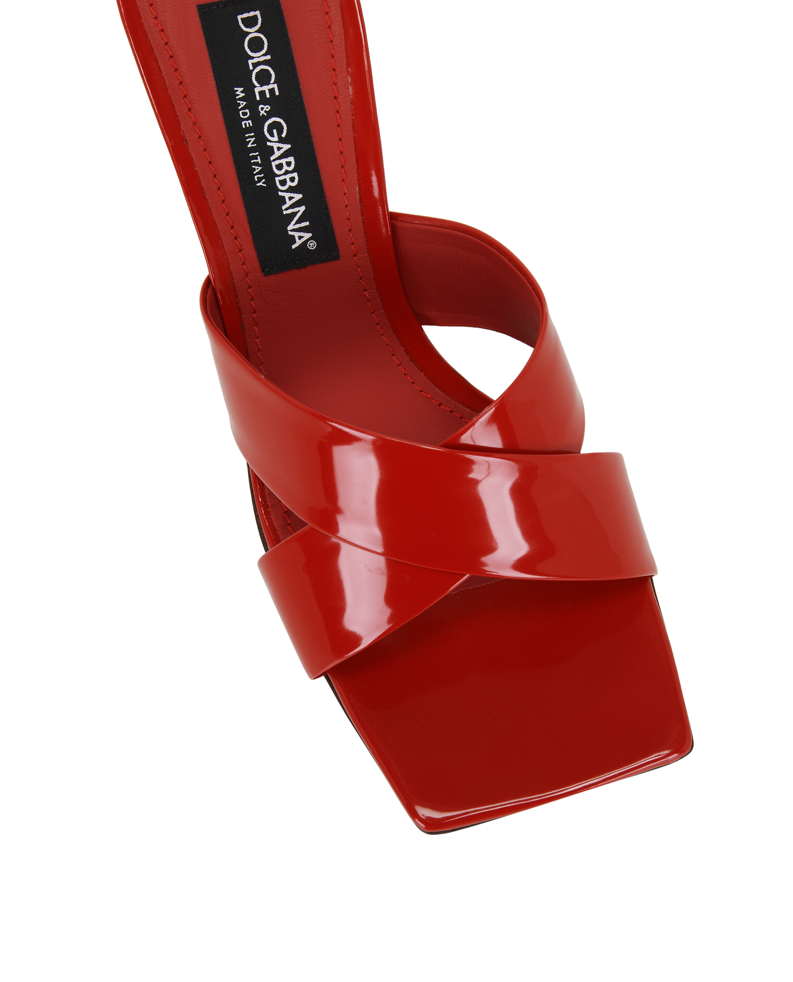 Dolce & Gabbana DG Mules. Patent, &pound;220, Shoes, Red, Patent Leather, Other view