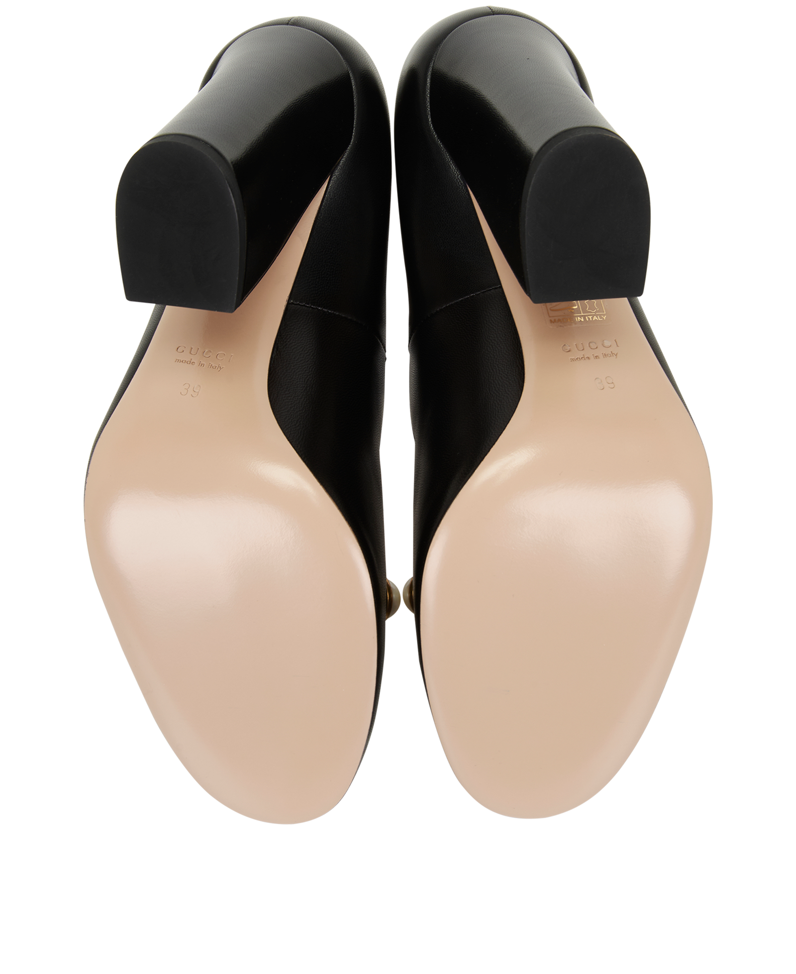 Gucci GG Pearls Pumps, &pound;350, Shoes, Black, Leather/Pearl, Top view