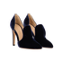 Gianvito Rossi Moret Heels, &pound;175, Shoes, Blue, Velvet, Side view