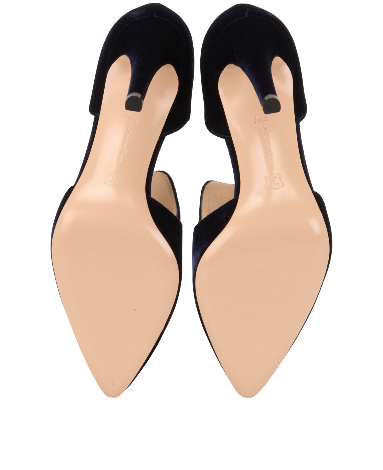 Gianvito Rossi Moret Heels, &pound;175, Shoes, Blue, Velvet, Top view