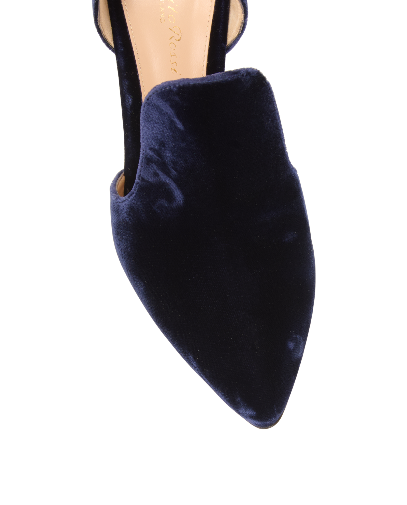 Gianvito Rossi Moret Heels, &pound;175, Shoes, Blue, Velvet, Other view