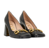 Gucci Horsebit Block Heel Pumps, &pound;375, Shoes, Black, Leather, Side view