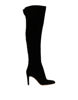 Gianvito Rossi Jules Over-the-Knee Boots, Suede, Black, UK4.5, 2*